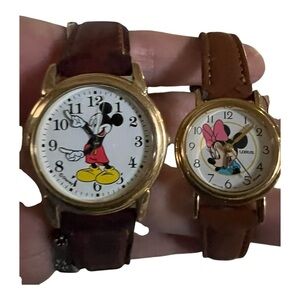 Vintage Set Disney Mikey and Minnie Watches